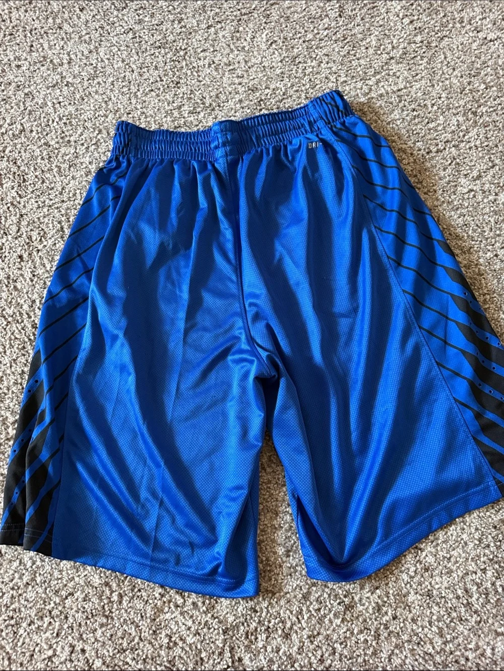 Nike Men’s Royal Blue Athletic Shorts with Black Side Stripes